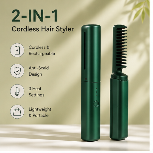 SilkGlow™ 2-in-1 Cordless Hair Styler