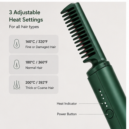 SilkGlow™ 2-in-1 Cordless Hair Styler