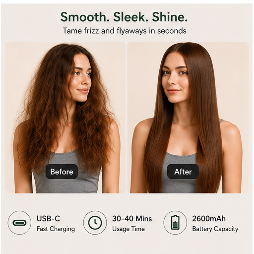 SilkGlow™ 2-in-1 Cordless Hair Styler