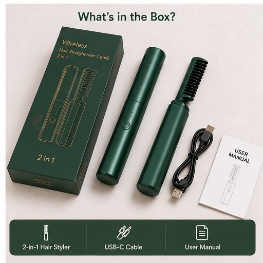 SilkGlow™ 2-in-1 Cordless Hair Styler
