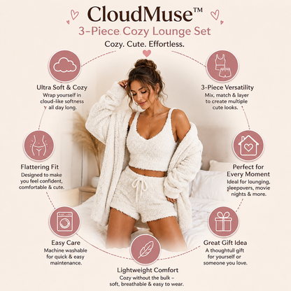 🥇 CloudMuse™ 3-Piece Cozy Lounge Set