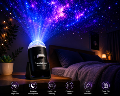 🥇 GalaxyBeam™ Mini Star Projector