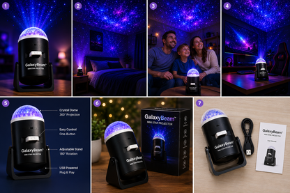 🥇 GalaxyBeam™ Mini Star Projector