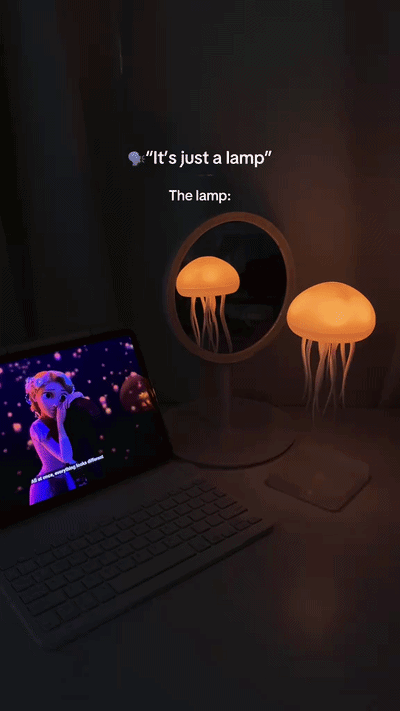 AquaGlow Floating Jellyfish LED Night Lamp