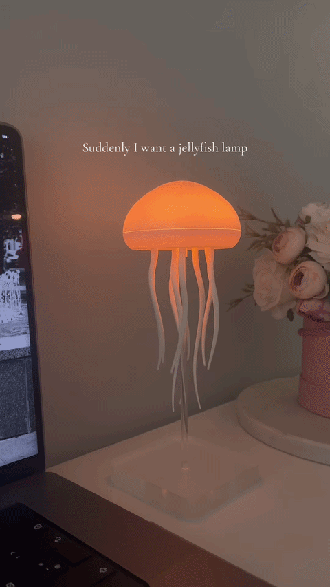AquaGlow Floating Jellyfish LED Night Lamp